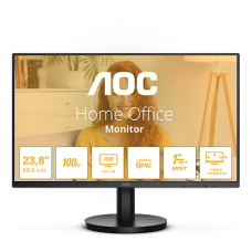 Монитор жидкокристаллический AOC 24B3HMA2/01  LCD 23.8\\ 16:9 1920х1080(FHD) VA, nonGLARE, 100 Hz, 250 cd/m2, H178°/V178°, 4000:1, 20M:1, 16.7M, 4ms, VGA, HDMI, Tilt, Speakers, Black