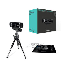 Веб-камера Logitech C922 Pro Stream (Full HD 1080p/30fps, 720p/60fps, автофокус, угол обзора 78°, стереомикрофон, лицензия XSplit на 3мес, кабель 1.5м, штатив) (арт. 960-001088, M/N: V-U0028)