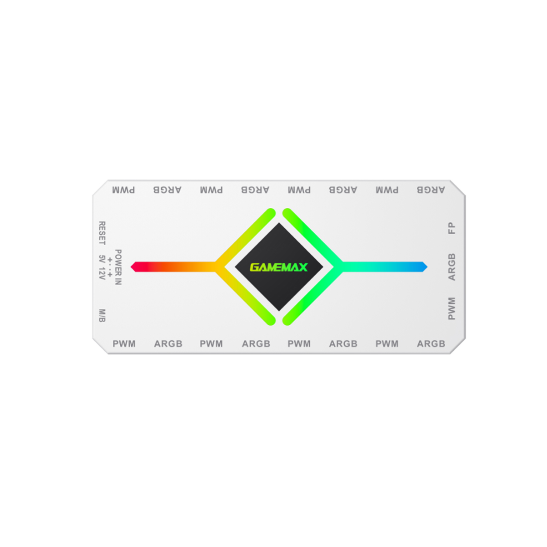 Контроллер подсветки Gamemax V4.0 ARGB+PWM HUB WH (12В)