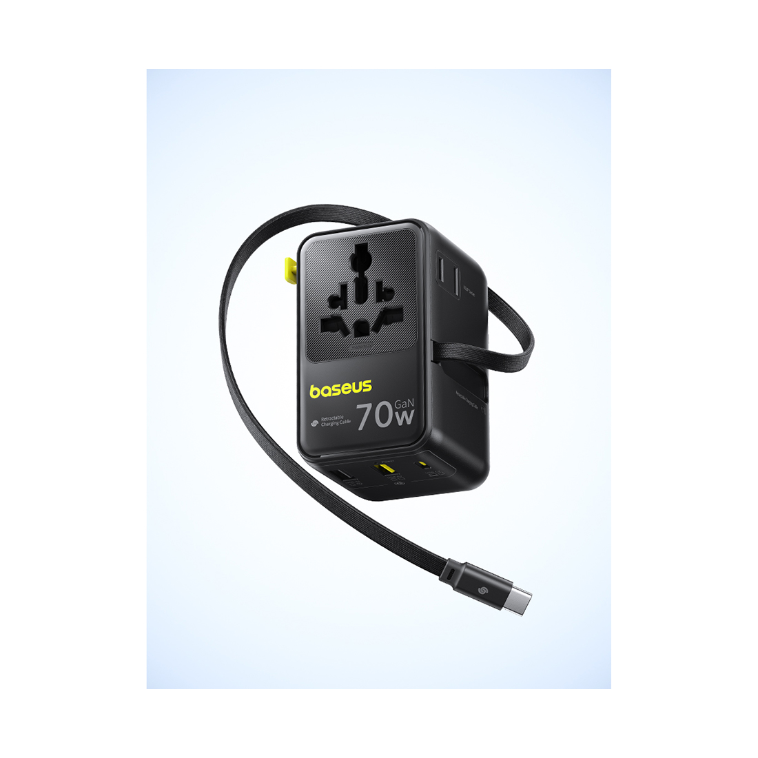 Адаптер питания Baseus EnerCore CG11 Universal Travel Adapter 70W 2AC+2U+2C Cosmic Black