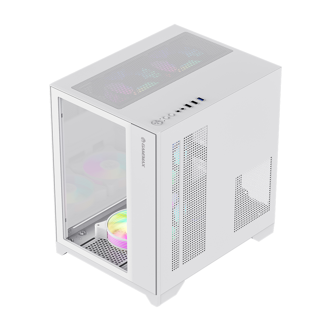 Компьютерный корпус Gamemax Infinity Mini 7 ARGB Fans + Controller White без Б/П