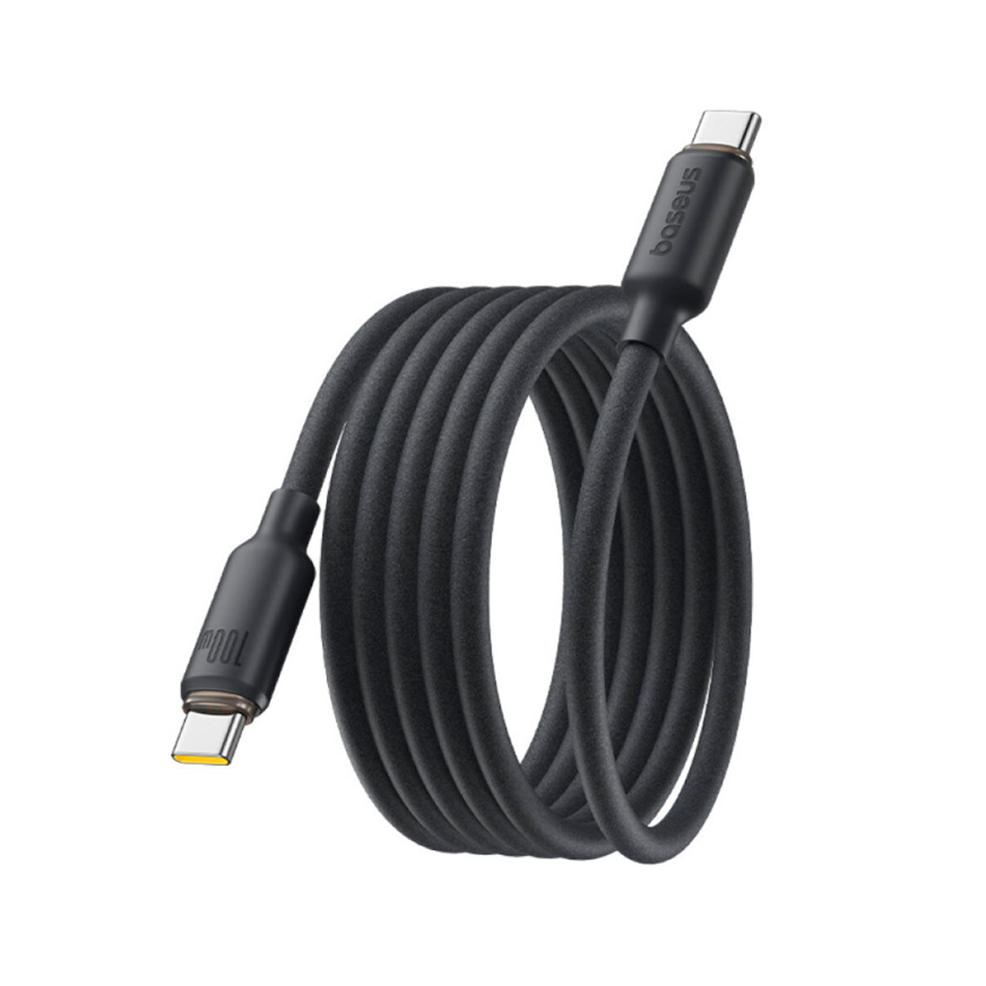 Интерфейсный кабель Baseus Foamed Silicone Pro Magnetic USB-C to USB-C 100W Black 1m (E0426D00)