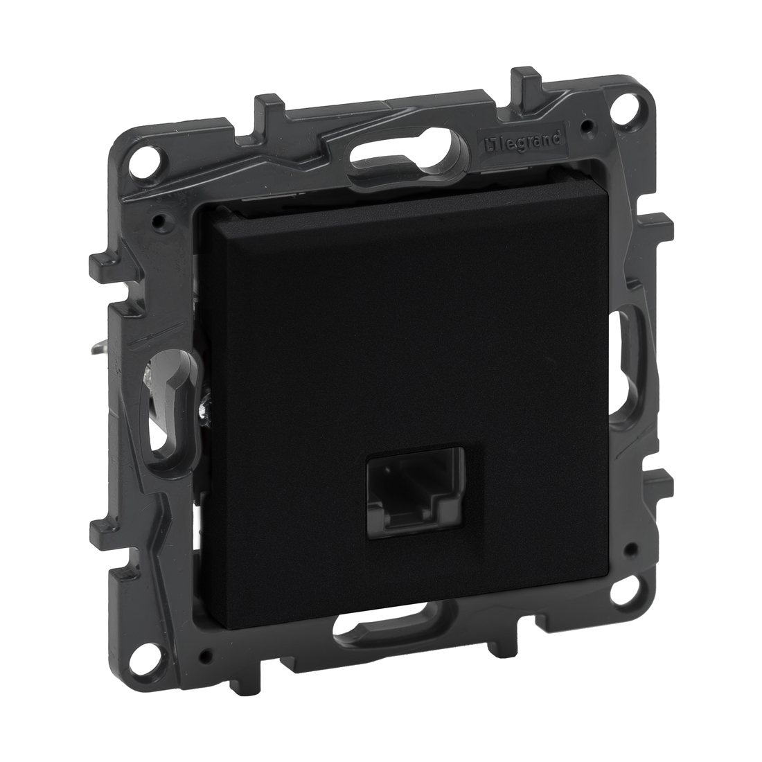 Информационная розетка одинарная Niloe Step RJ45 Кат.6 UTP Чёрный