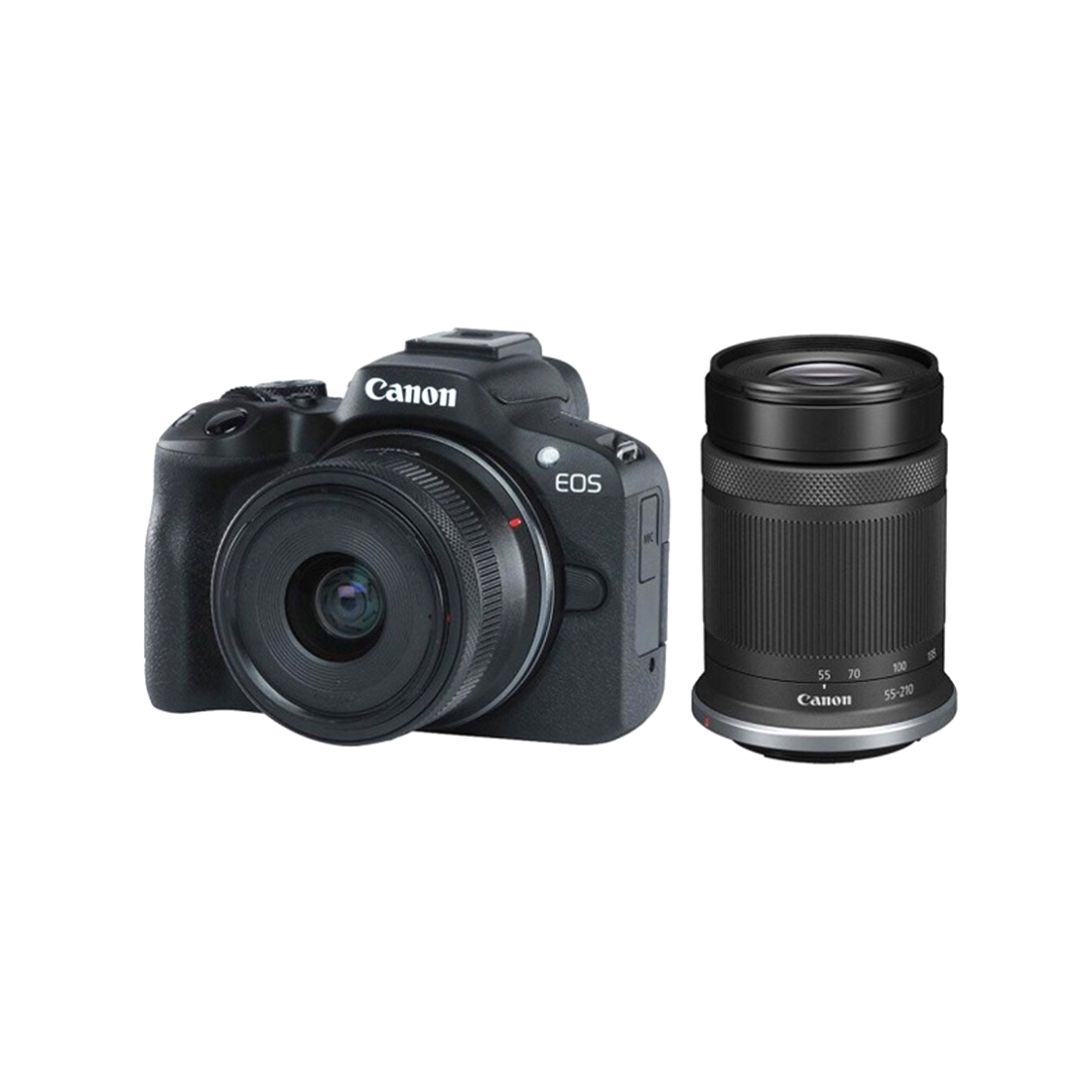 Цифровой фотоаппарат CANON EOS R50 + RF-S 18-45 mm IS STM + RF-S 55-210 mm IS STM Black