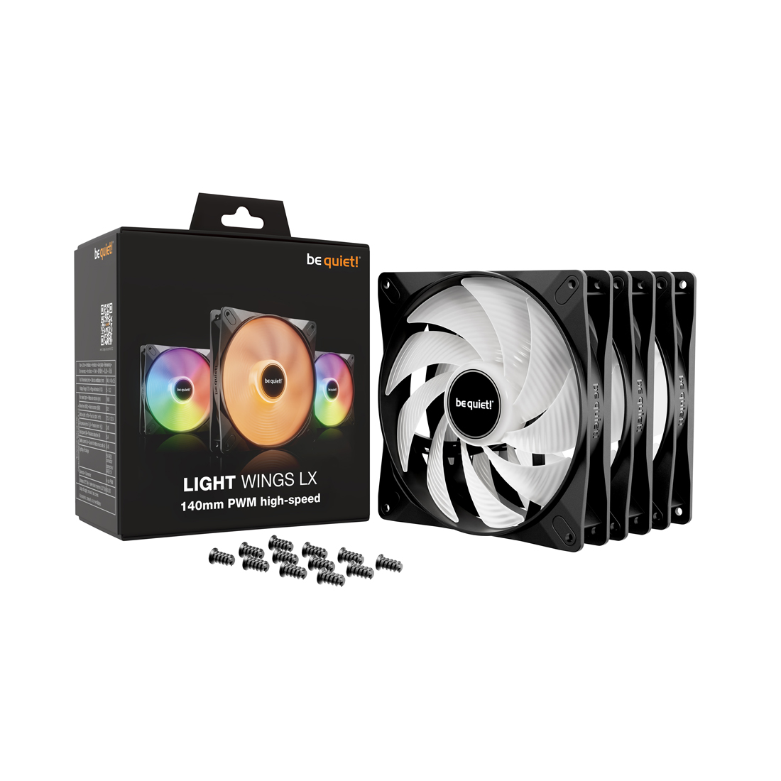 Вентилятор для компьютерного корпуса Bequiet! Light Wings LX 140mm PWM high-speed Triple-pack