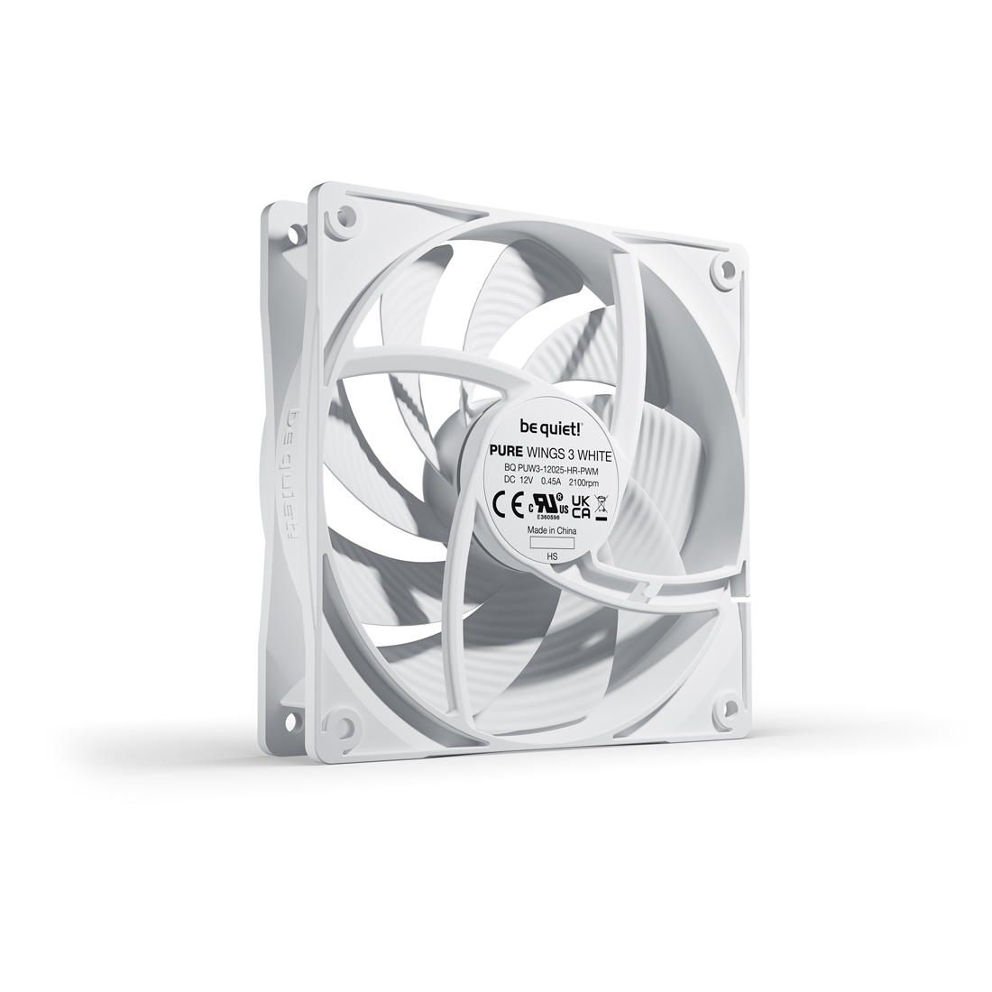 Вентилятор для компьютерного корпуса Bequiet! Pure Wings 3 120mm PWM high-speed White