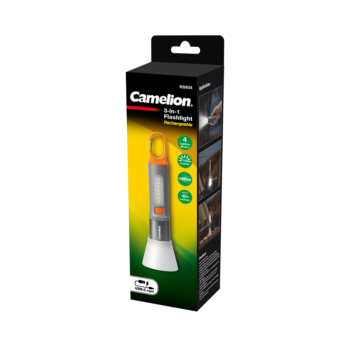 Фонарь перезаряжаемый Camelion RS934-CBH