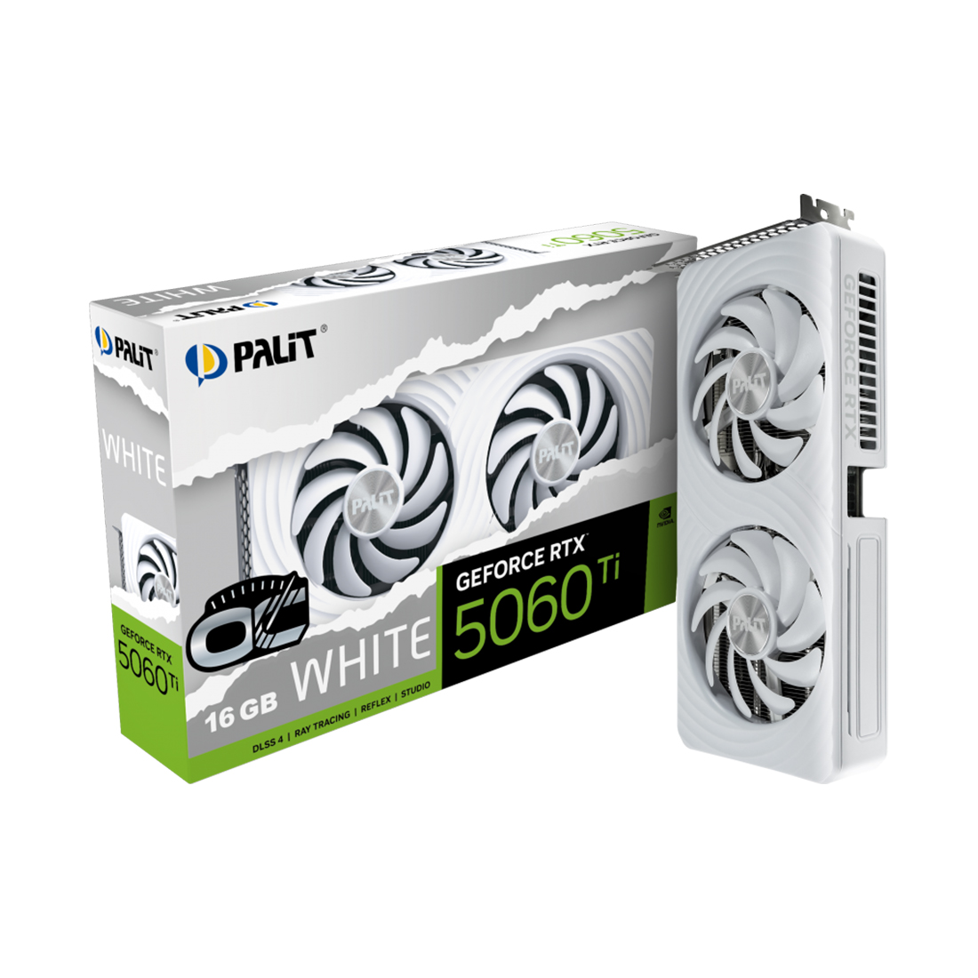Видеокарта PALIT RTX5060Ti WHITE OC 16GB (NE7506TU19T1-GB2061M)