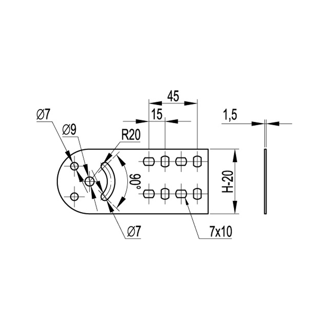 Пластина крепежная DKC 30015K GSV H100 (4 шт.) в комплекте с метизами, необходимыми для монтажа