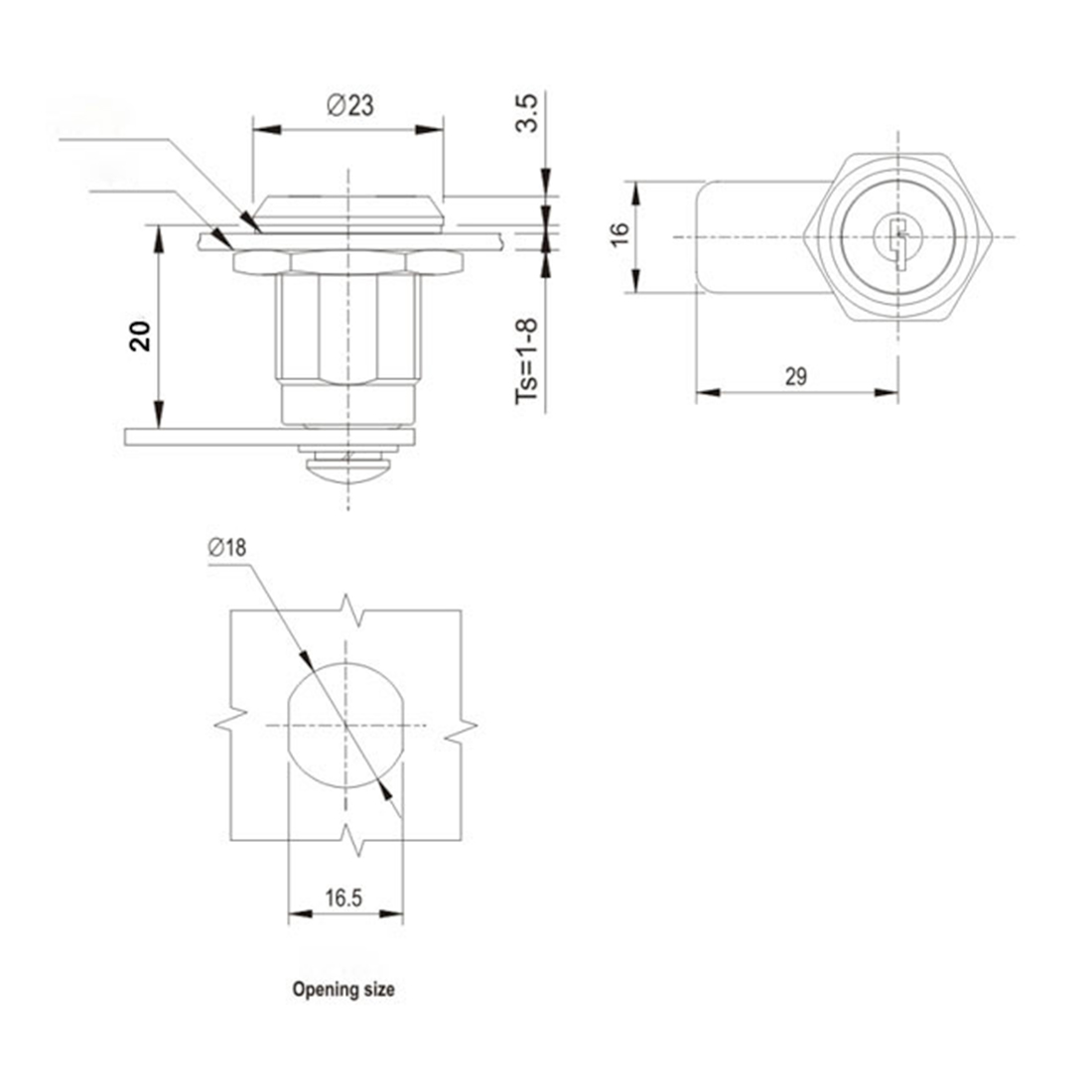 Замок металлический с ключом Deluxe MS403