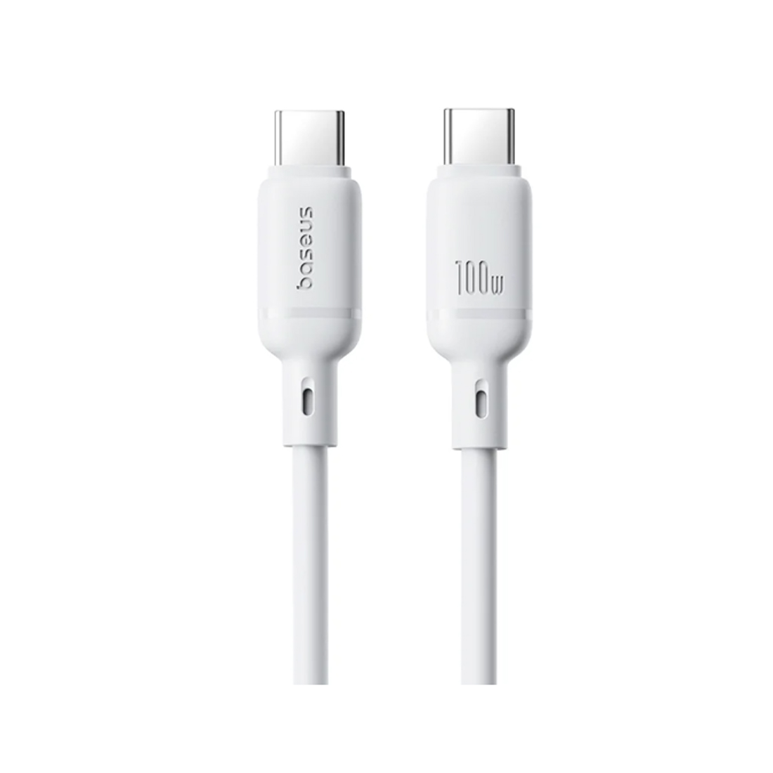 Интерфейсный кабель Baseus Silky Type-C to Type-C 100W 1m White(P10377704213-00)