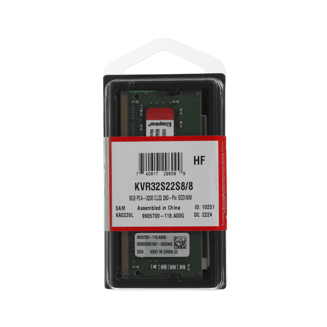 Модуль памяти для ноутбука Kingston KVR32S22S8/8WP DDR4 8GB 3200MHz