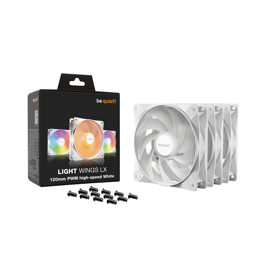 Вентилятор для компьютерного корпуса Bequiet! Light Wings LX 120mm PWM high-speed Triple pack White