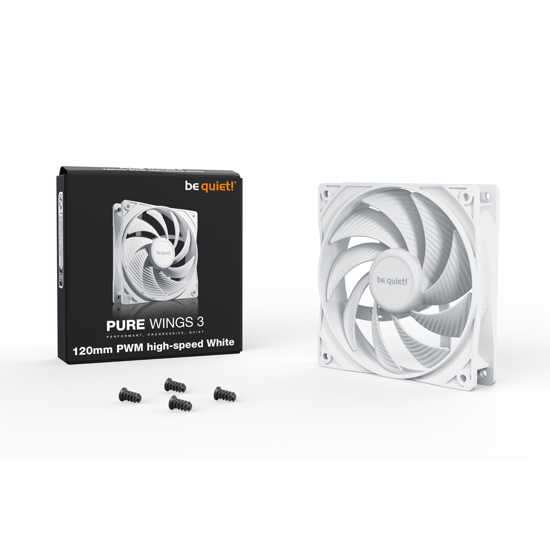 Вентилятор для компьютерного корпуса Bequiet! Pure Wings 3 120mm PWM high-speed White