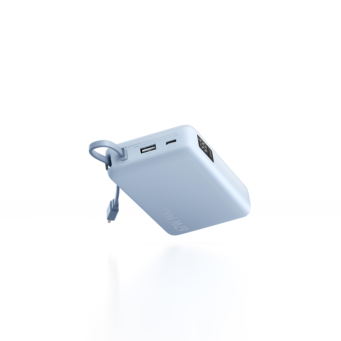 Портативный внешний аккумулятор Xiaomi 67W Power Bank 20000 (Integrated Cable) Ice Blue