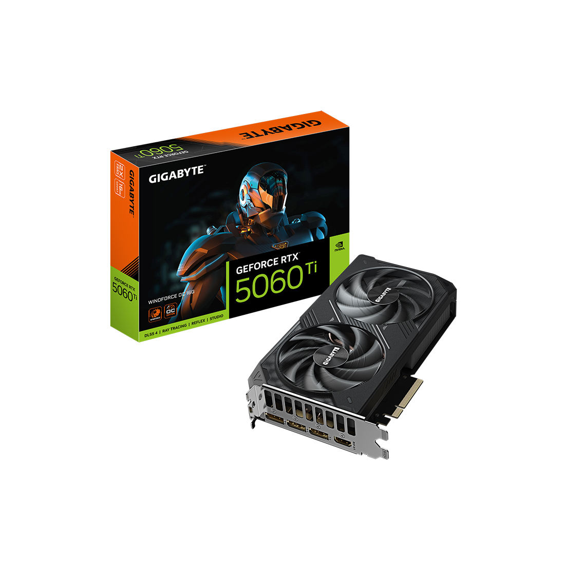 Видеокарта Gigabyte (GV-N506TWF2OC-16GD) RTX5060Ti WINDFORCE OC 16G