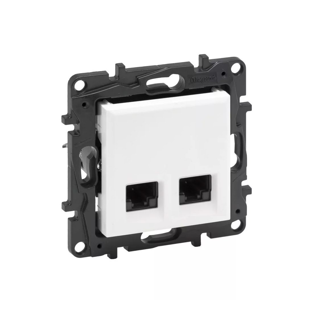 Информационная розетка двойная Niloe Step 2хRJ45 Кат.6 UTP Белый