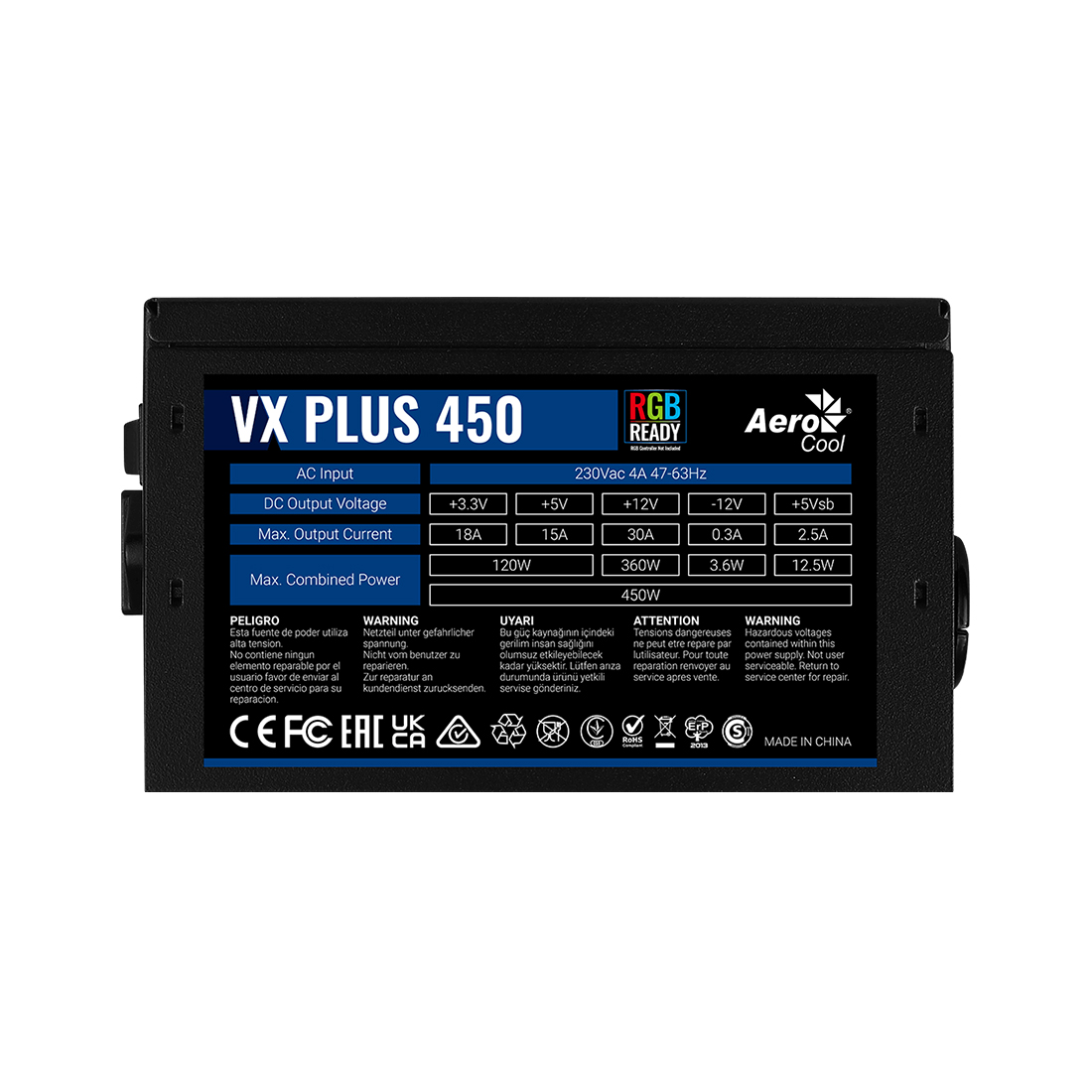 Блок питания Aerocool VX PLUS Stealth 450